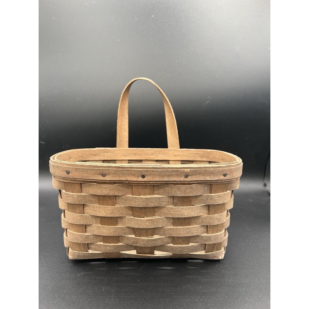 🧺 Vintage Longaberger 1979 Medium Key Basket – Handwoven Maple